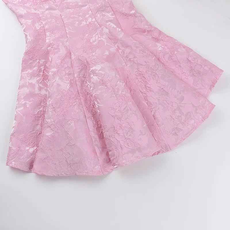 שמלת מיני בעיטור רקמת איורי פרחוני - דפני