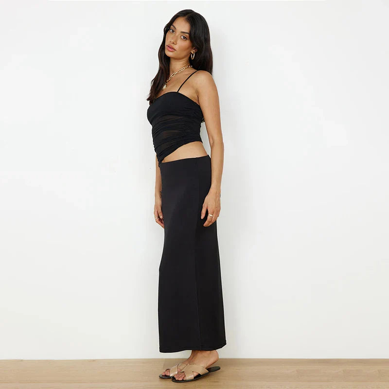 סט שני חלקים גופייה וחצאית מקסי - NAYA