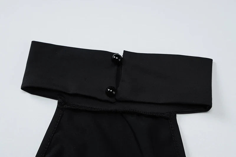 סט שני חלקים בד מחטב ומחמיא חולצת קולר גב פתוח ומכנסיים ארוכים - Sienna