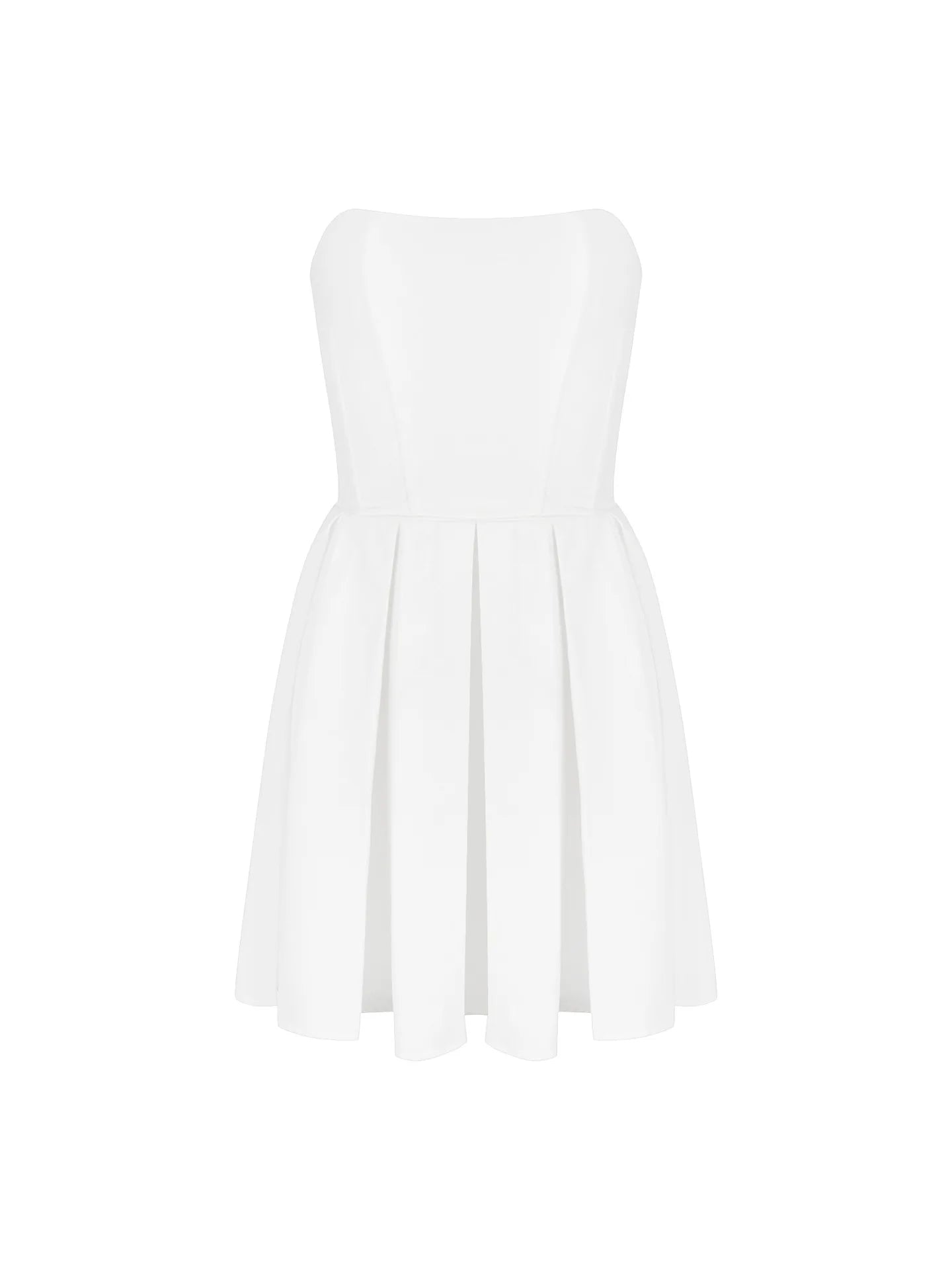 שמלת מיני סטרפלס בגזרת A - Carla