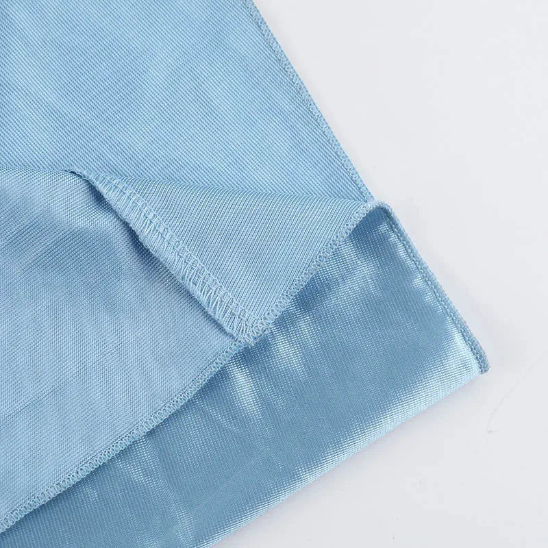 שמלת מקסי סטרפלס סאטן בעיצוב כיווצים ושסע - עמליה