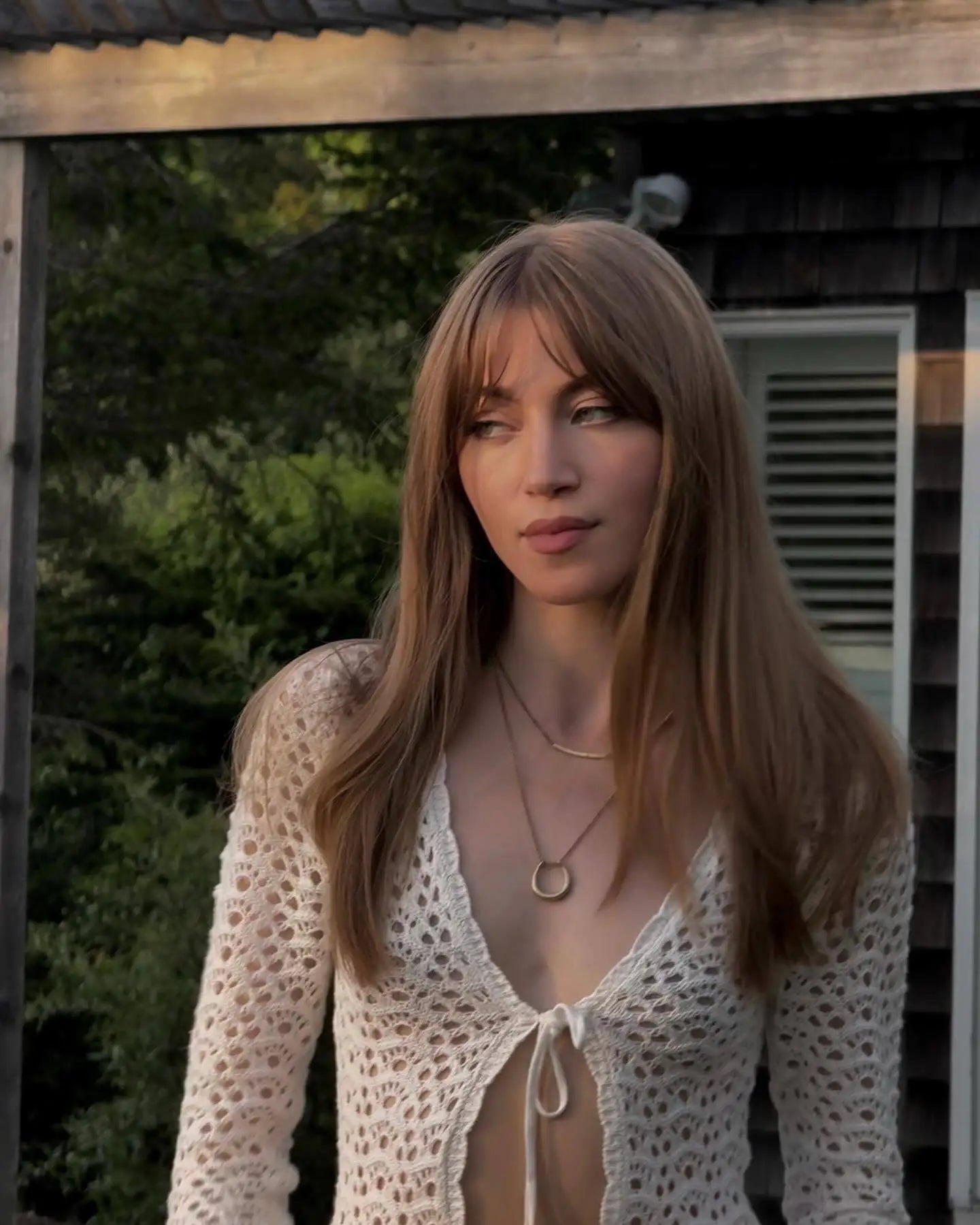 שמלת מקסי קרושה בעיטור קשירה בחזה - Halo