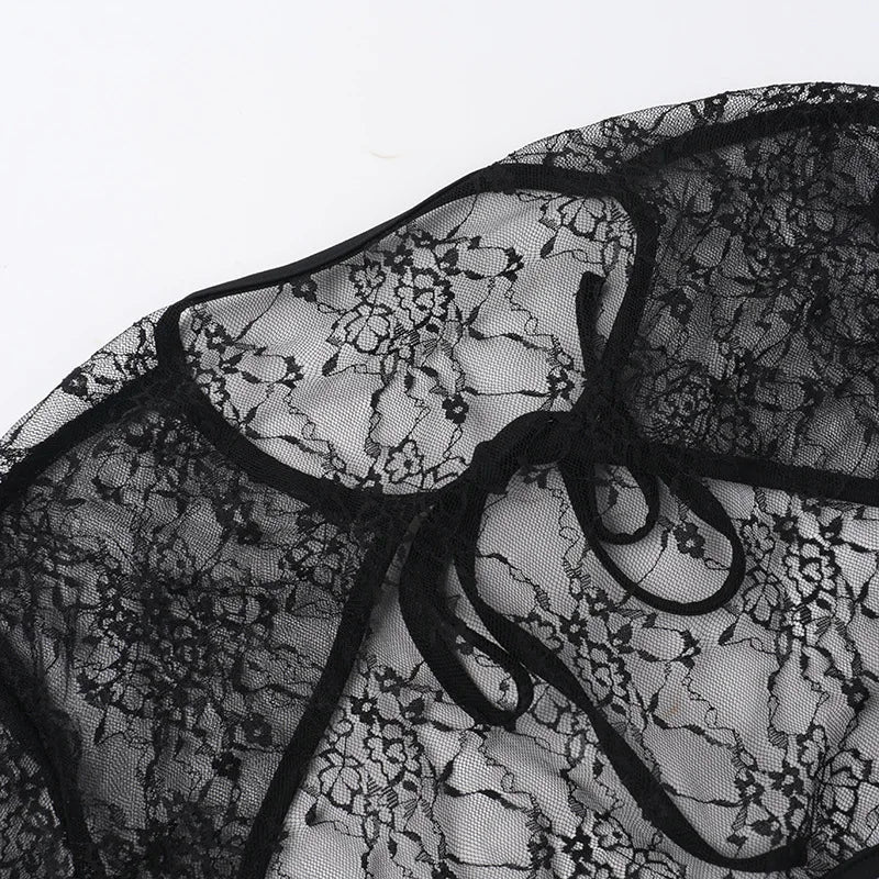 טופ מחוך תחרה בעיטור שרוולון תחרה - מילה