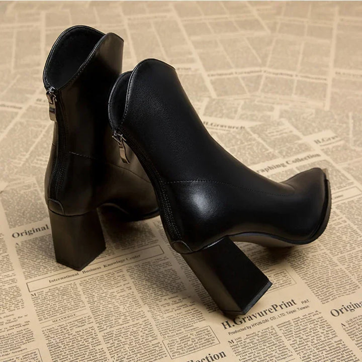 Faux leather pointed heel boots - Max