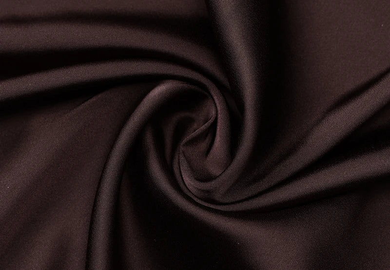 שמלת מקסי סאטן כיווצים בעיצוב רשת בחלק העליון גב פתוח - Arya