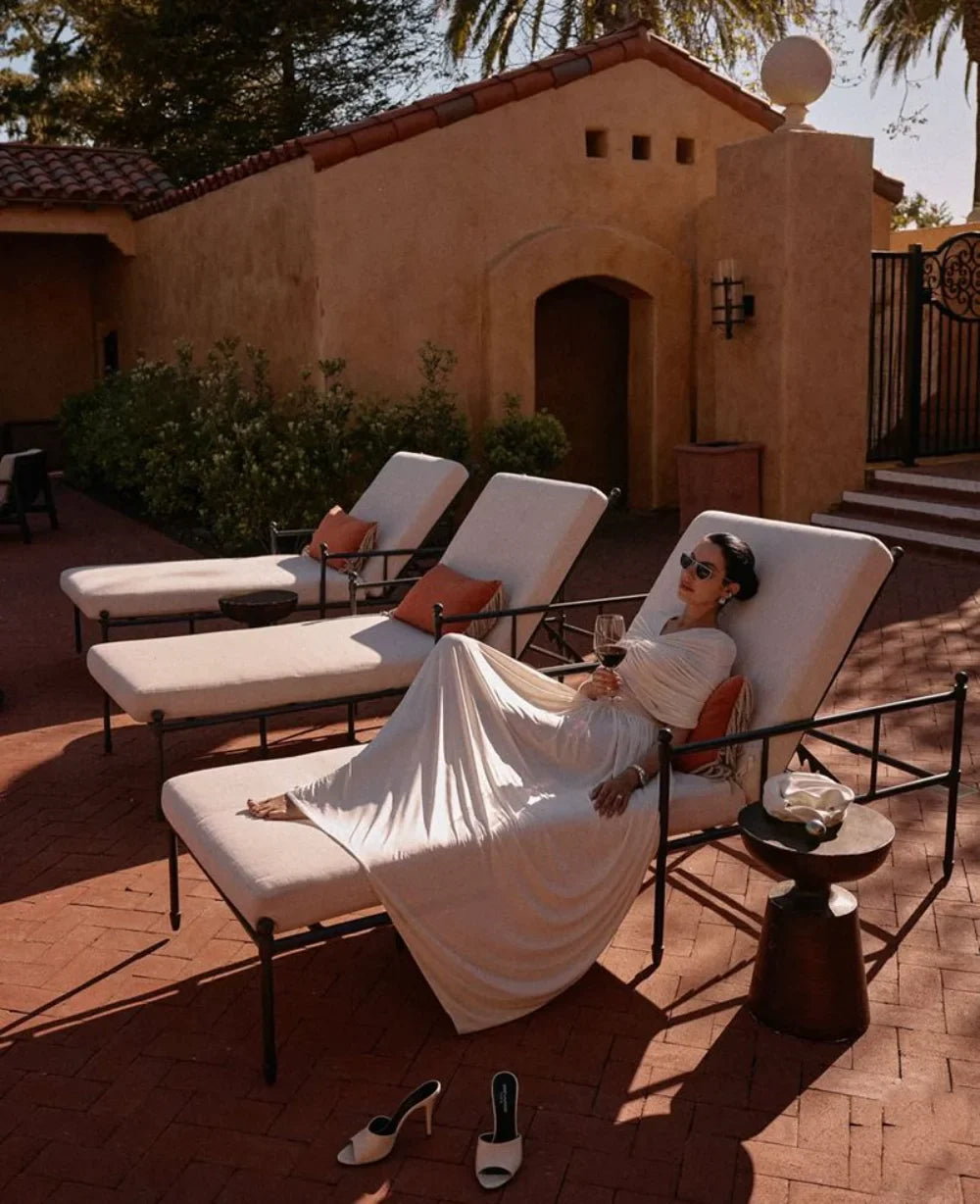 שמלת מקסי ערב אלגנטית בעיצוב כיווצים - מושקא