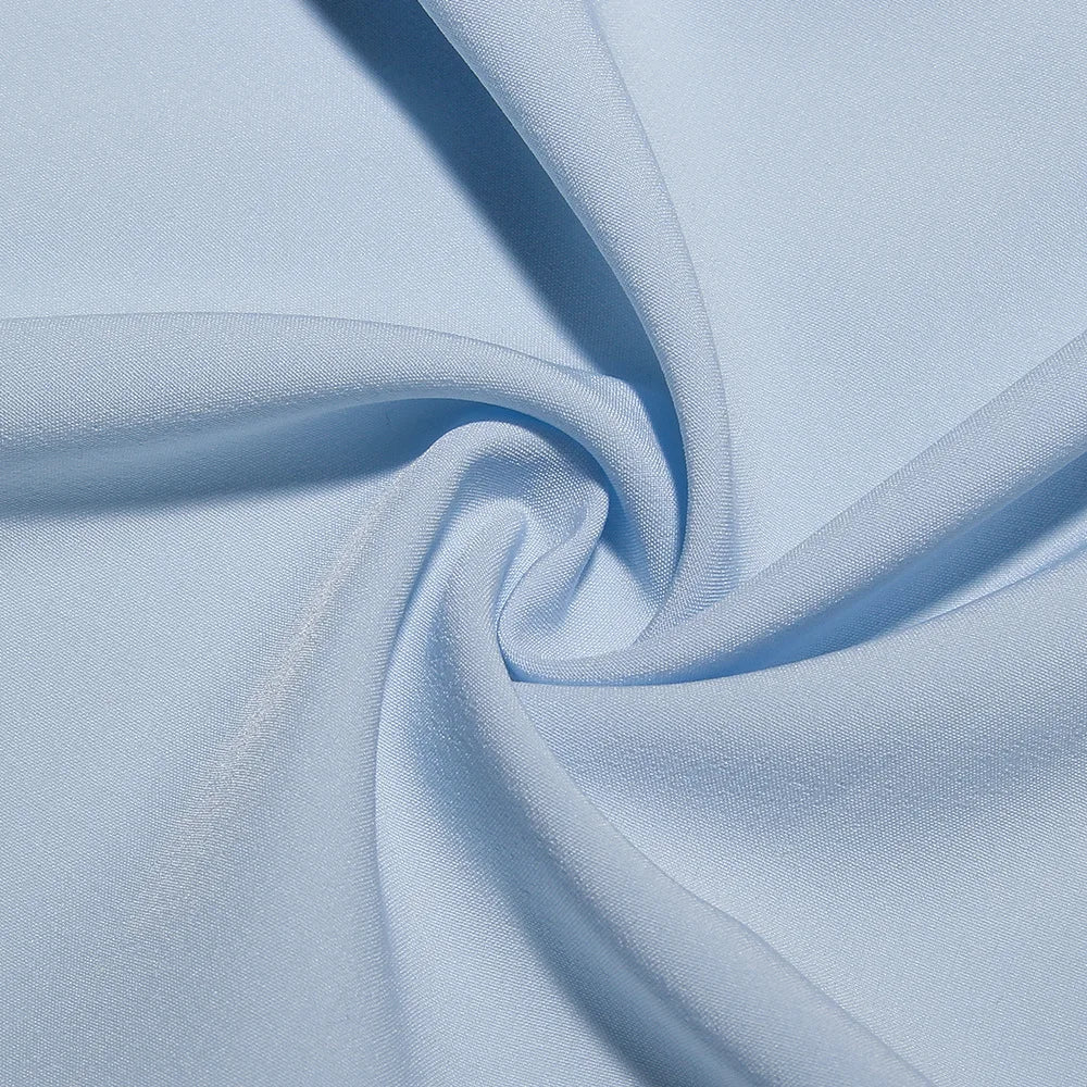 שמלת מיני סטייל כפרי בעיצוב מחוך - תכלת