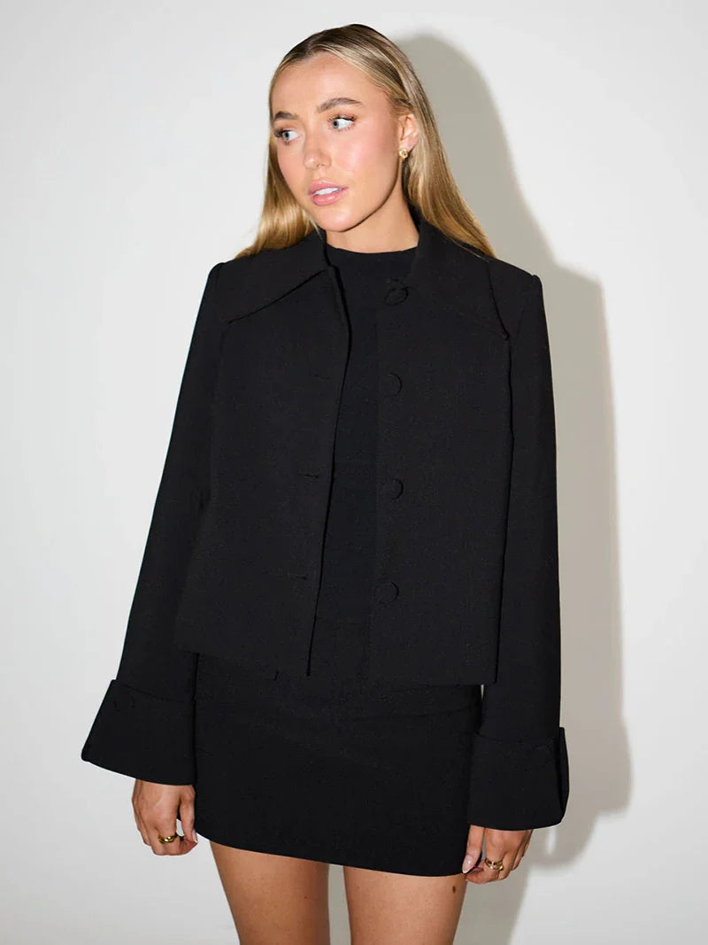 סט שני חלקים מחויט בלייזר וחצאית מיני - מויה