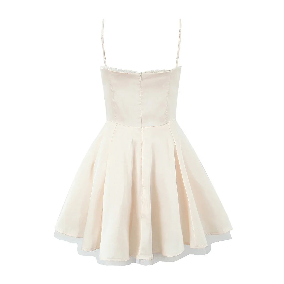 שמלת מיני סאטן בגזרת A בעיטור טול - Julissa