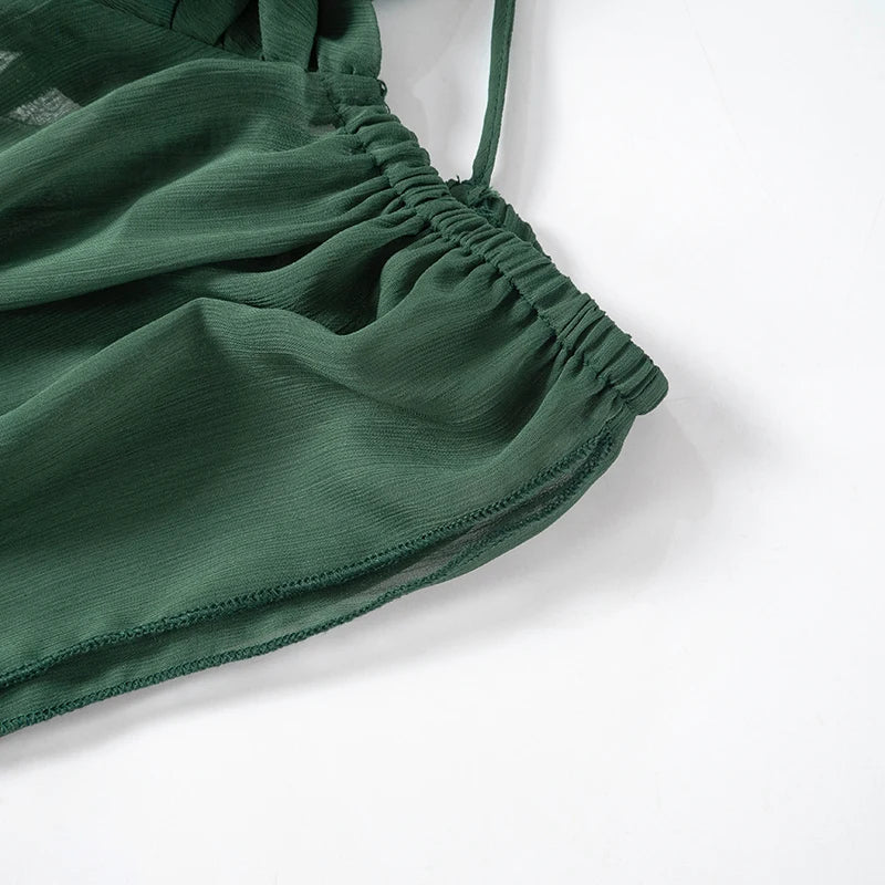 שמלת מיני מלמלה שרוולים פתוחים - הללי