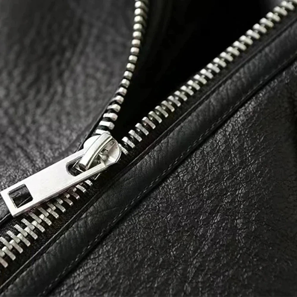 מעיל עור פרווה פנימית - אלנה