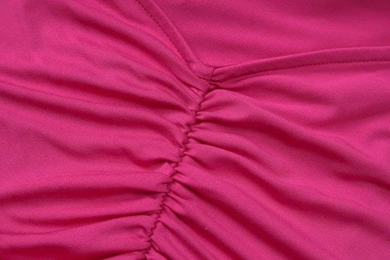 שמלת מקסי שסע עמוק בד מחטב קשירות בגב - סוזנה