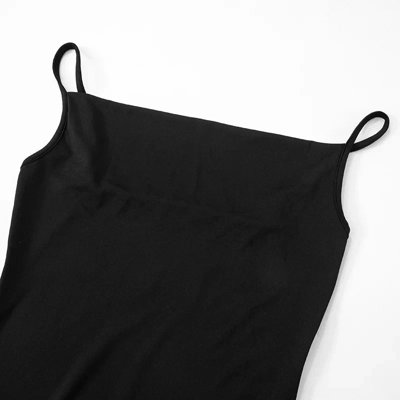 שמלת מיני מלמלה בעיטור קשירה כתפיות ספגטי - Selena