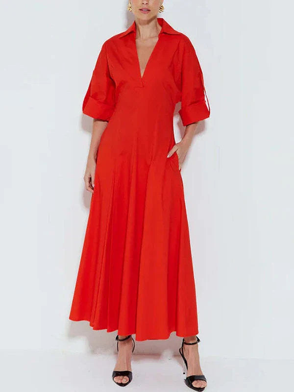 שמלת בגזרת A בעיצוב קז'ואל  - הגר