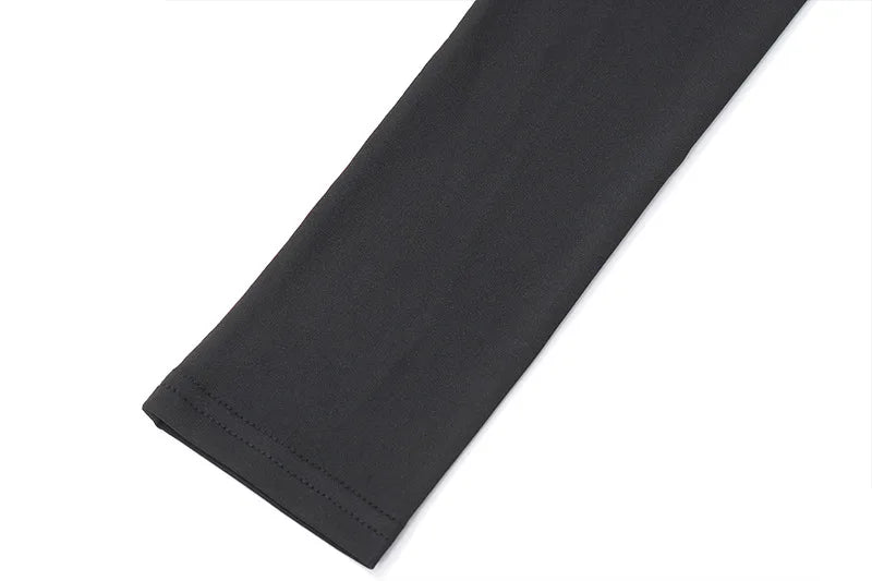 חולצה צמודה שרוול ארוך בשילוב קשירה בצוואר - פנלופי