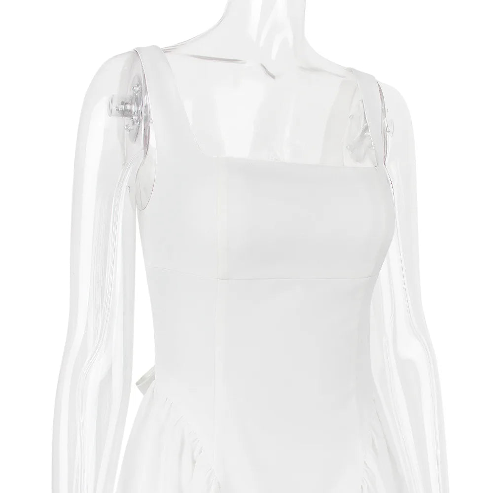 שמלת מיני בגזרת A קשירת פפיון מאחורה - לינדה