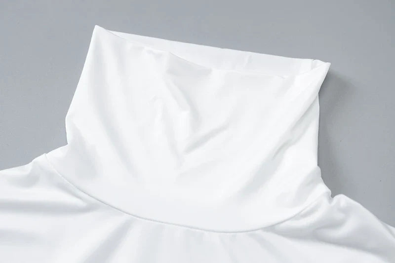 שמלת מקסי צנועה צווארון גולף - CALA