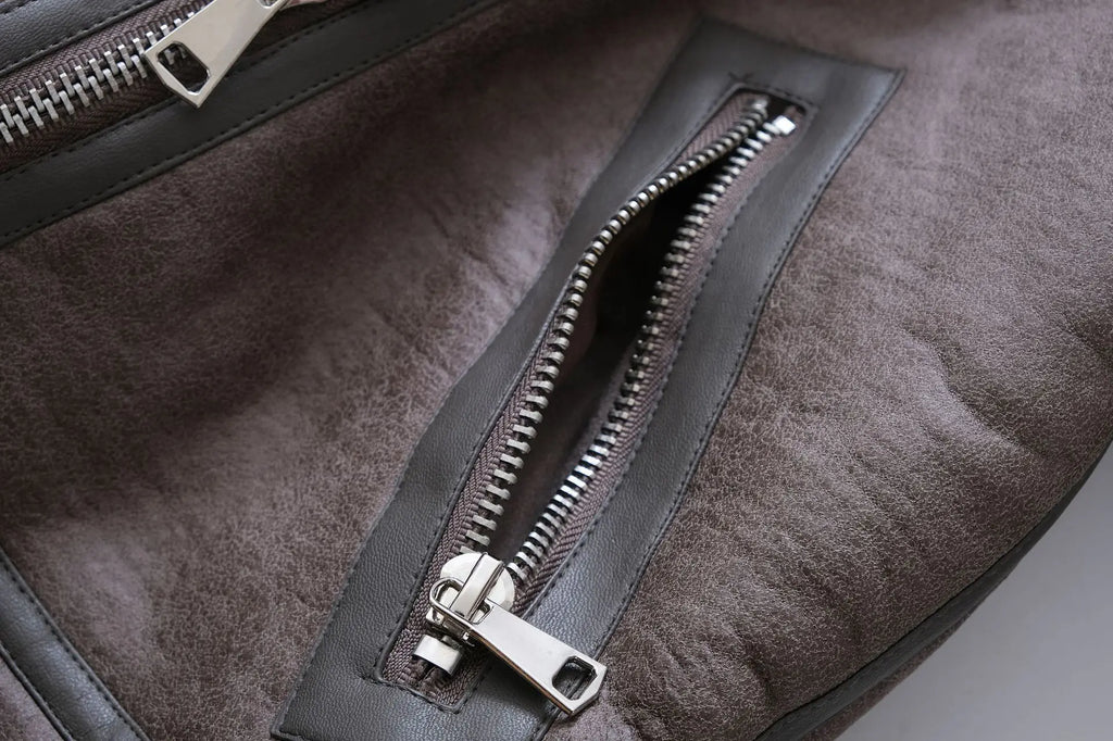 מעיל עור פרווה פנימית - אריק