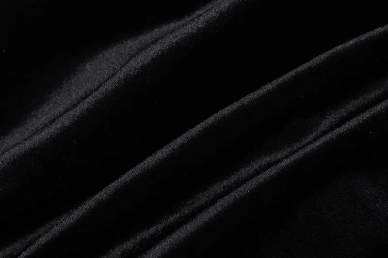 שמלת מיני סטרפלס קטיפה - מיה לי