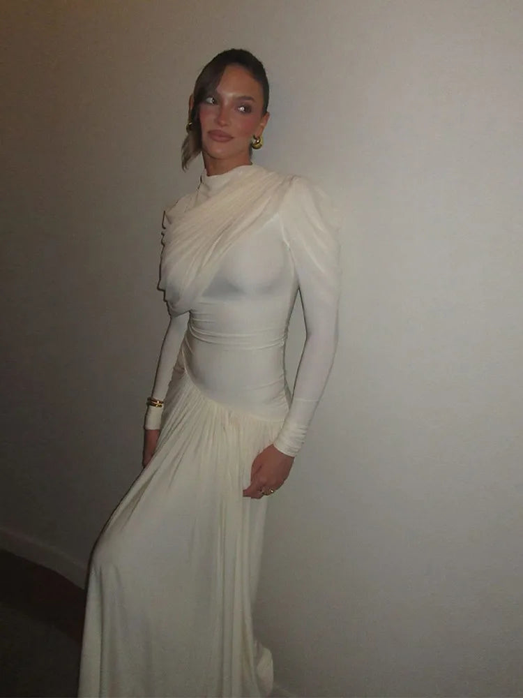 שמלת ערב מקסי בעיצוב קיפולים - רחלי