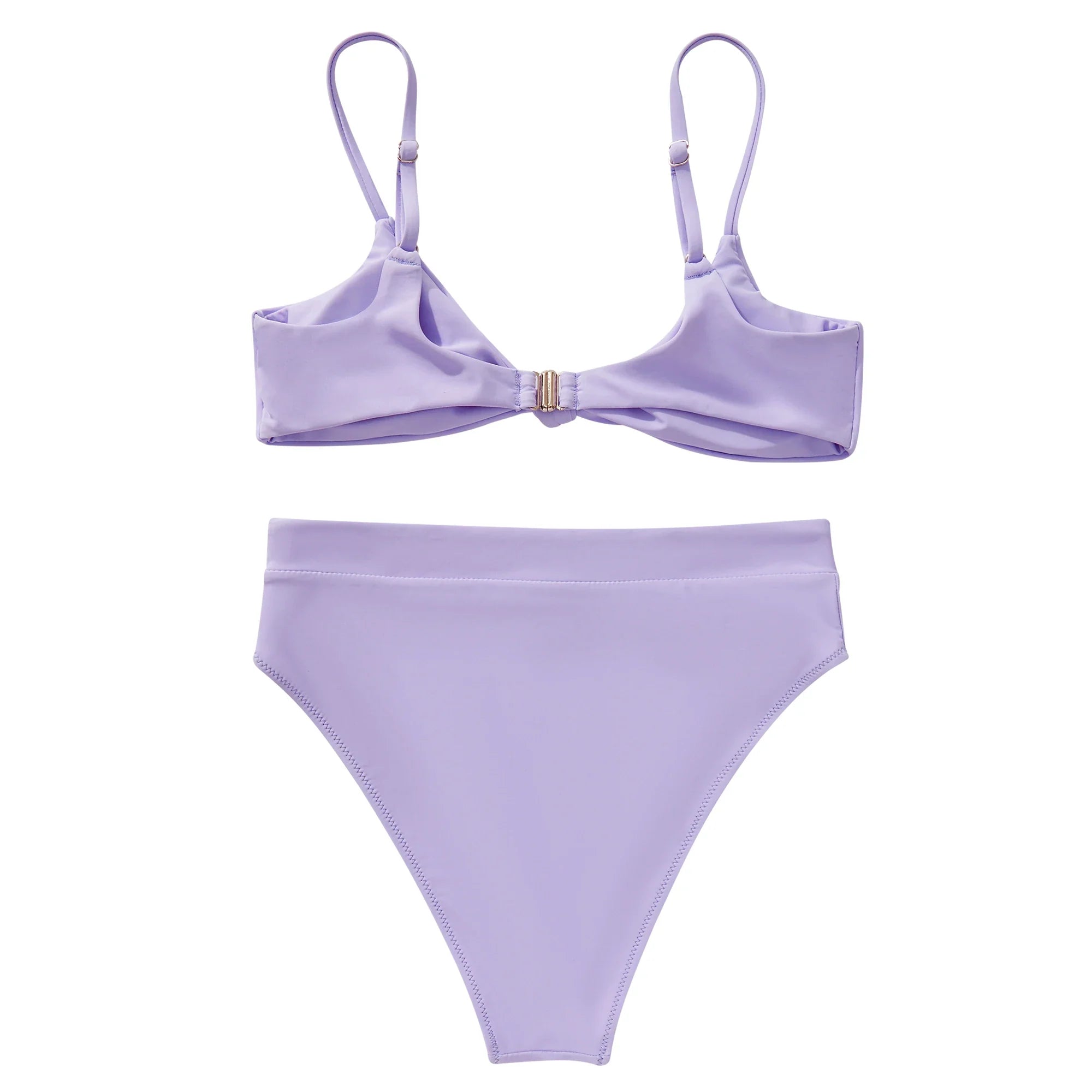 ביקיני תחתון גזרה גבוהה מחטב חזייה בקישוט קשר למראה מוצמד ומורם - שריל