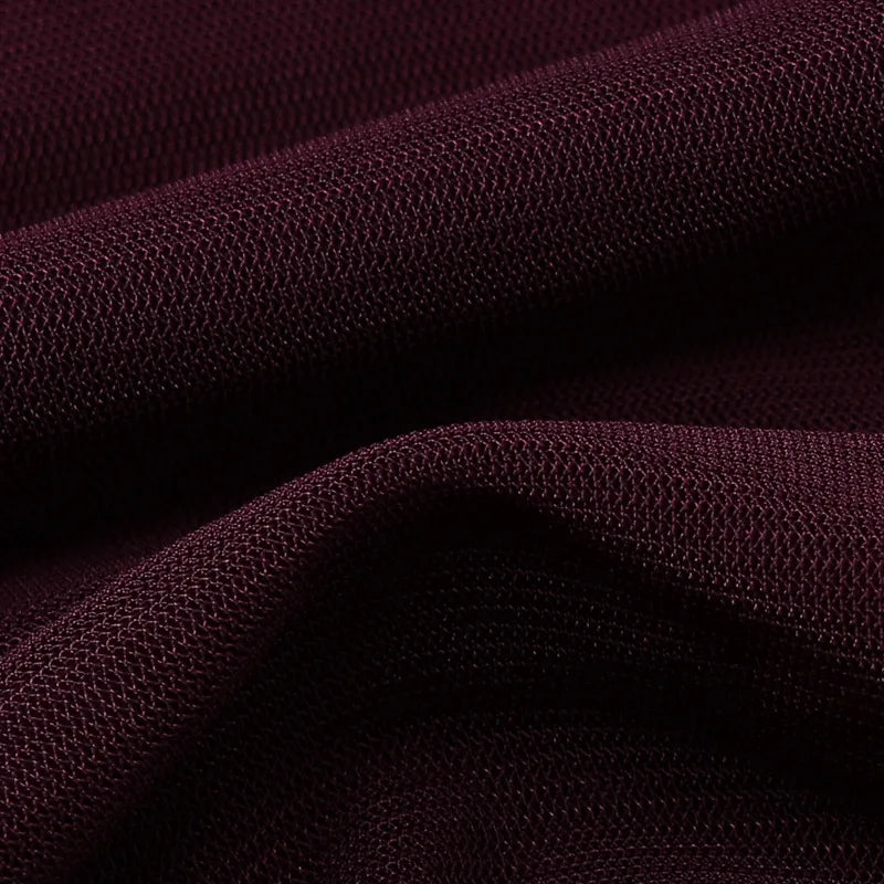 שמלת מיני כיווצים בעיצוב פתחים שרוולי רשת - הגר