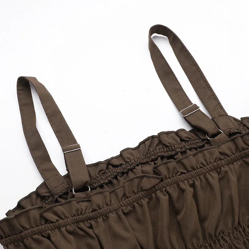 שמלת מיני מלמלה בגזרת A סטייל כפרי - טירן