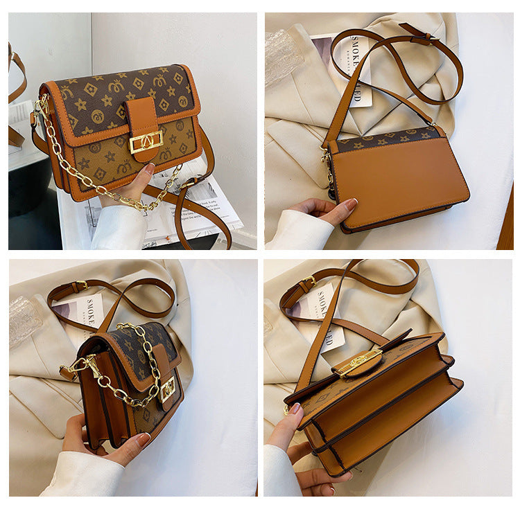 Bag with faux leather design