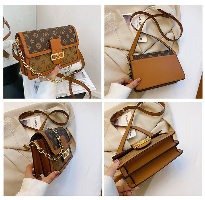 Bag with faux leather design