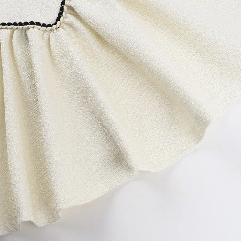 שמלת מיני בגזרת A בד ארוג - רוקסן