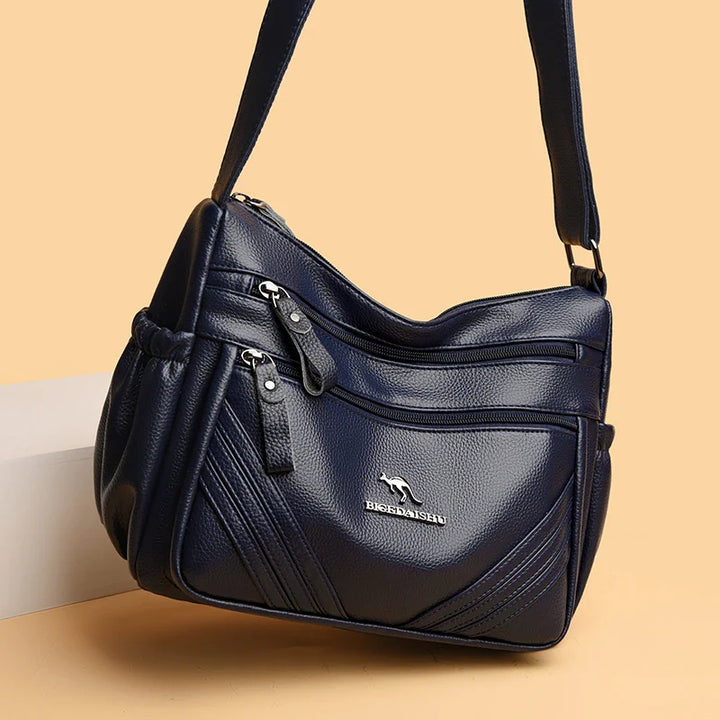 Leather bag with comfortable design - various storage compartments