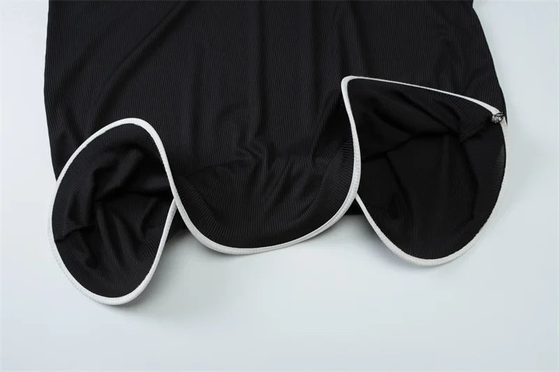 שמלת מקסי קולר קשירה בצוואר בעיצוב גב פתוח וגלים - מאקסימה