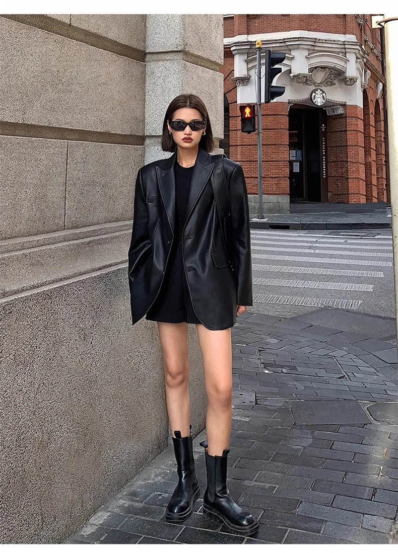 ג'קט עור מחויט - ראשל