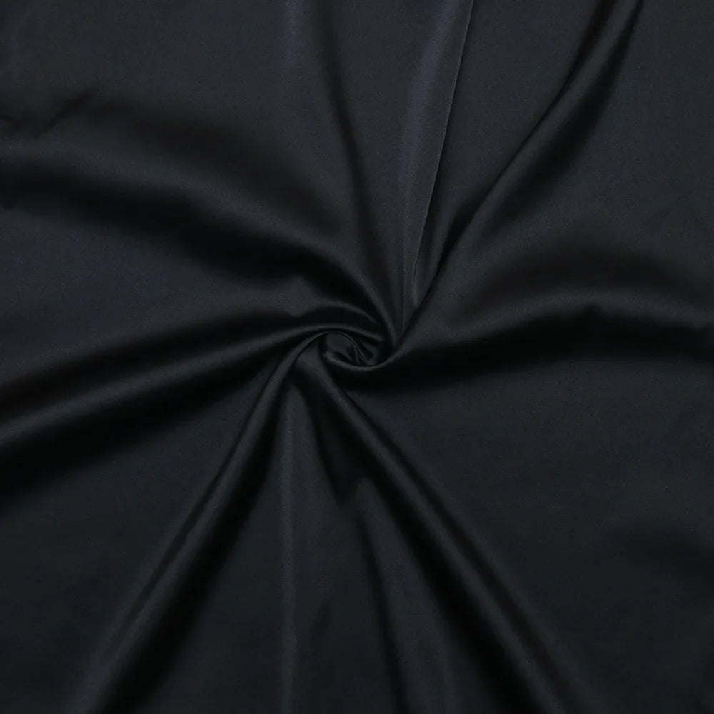 שמלת מיני סאטן בעיצוב חוטי זרקונים מנצנצים לקשירה בצוואר - קולין