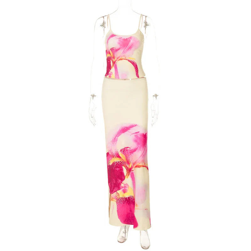 Two-piece summer set with floral design - Felicia