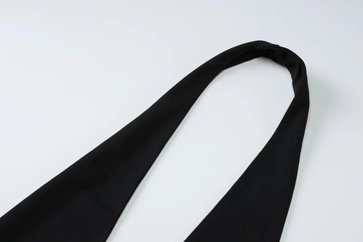 שמלת מקסי קולר כיווצים צמודה צווארון V גב פתוח - Jimena