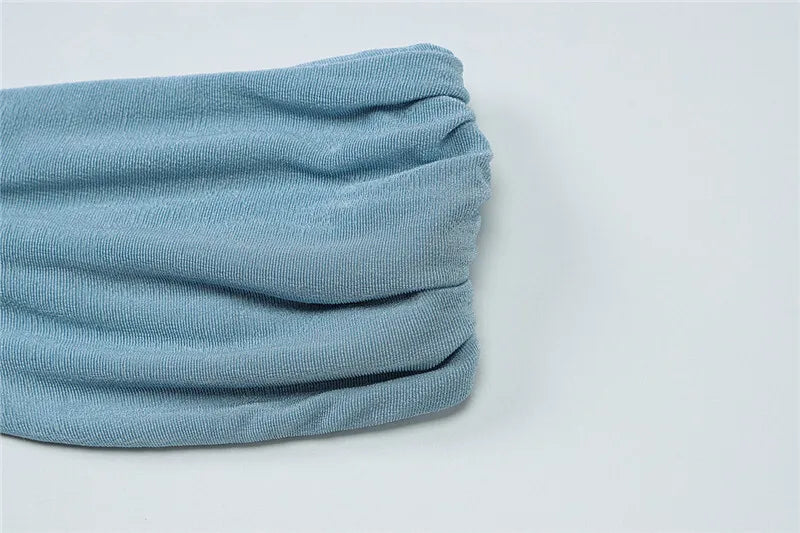 שמלת מקסי סרוגה בעיצוב פתח כתפייה אחת - Ember