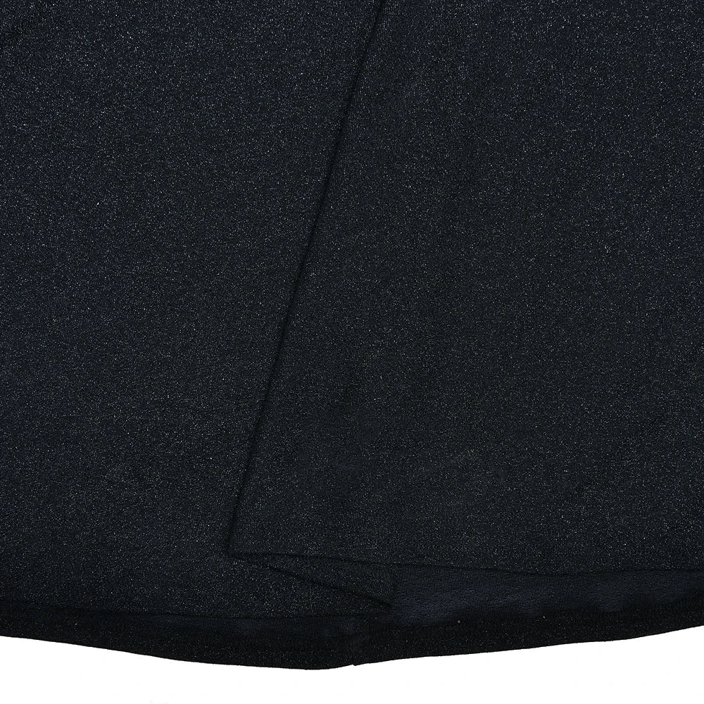 שמלת מקסי נצנצים צווארון גולף בעיטור פתח - Elliana