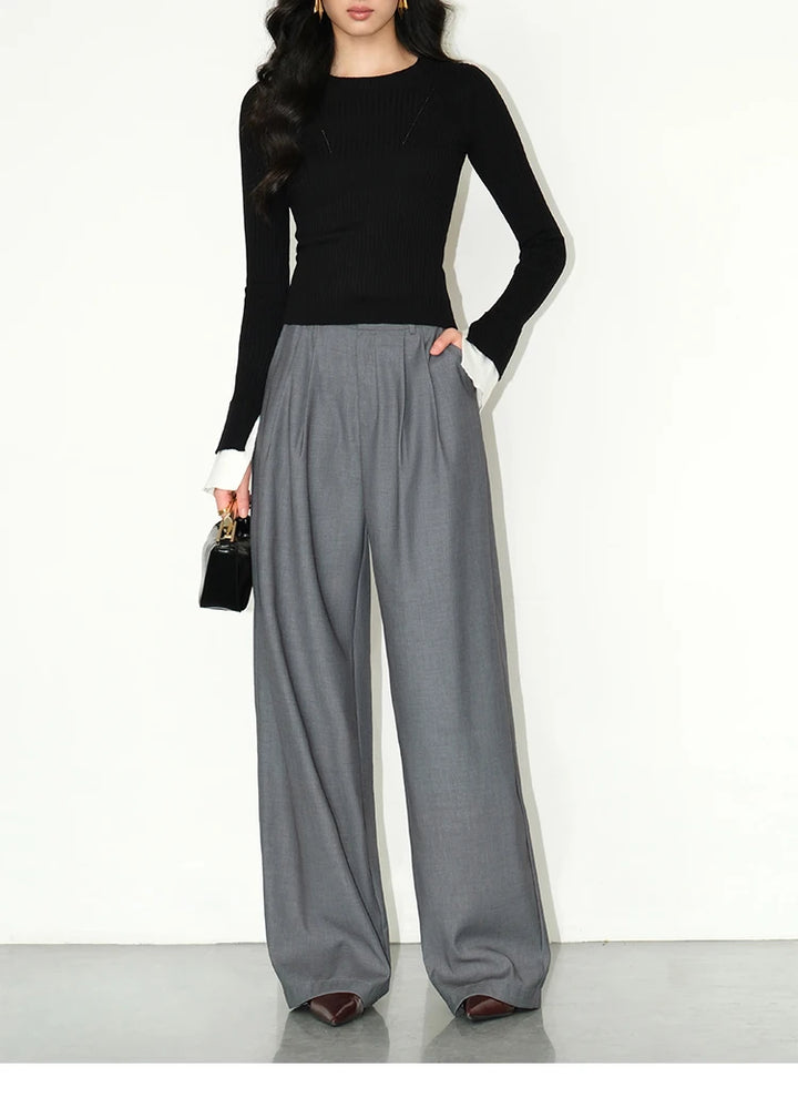 High-waisted tailored pants in a LOOSE design