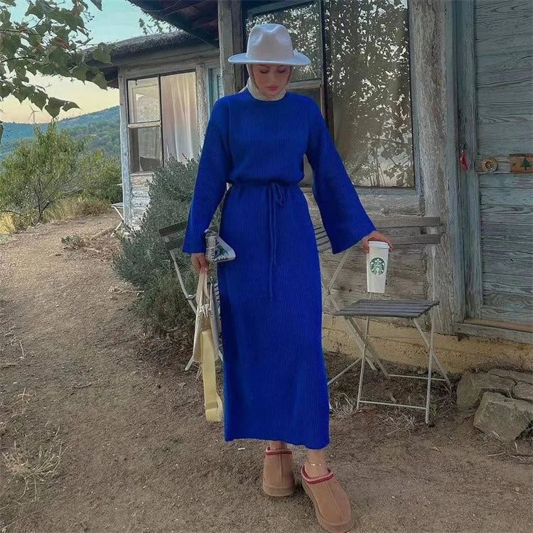 שמלת מקסי קאז׳ואל סרוגה - עמיתה