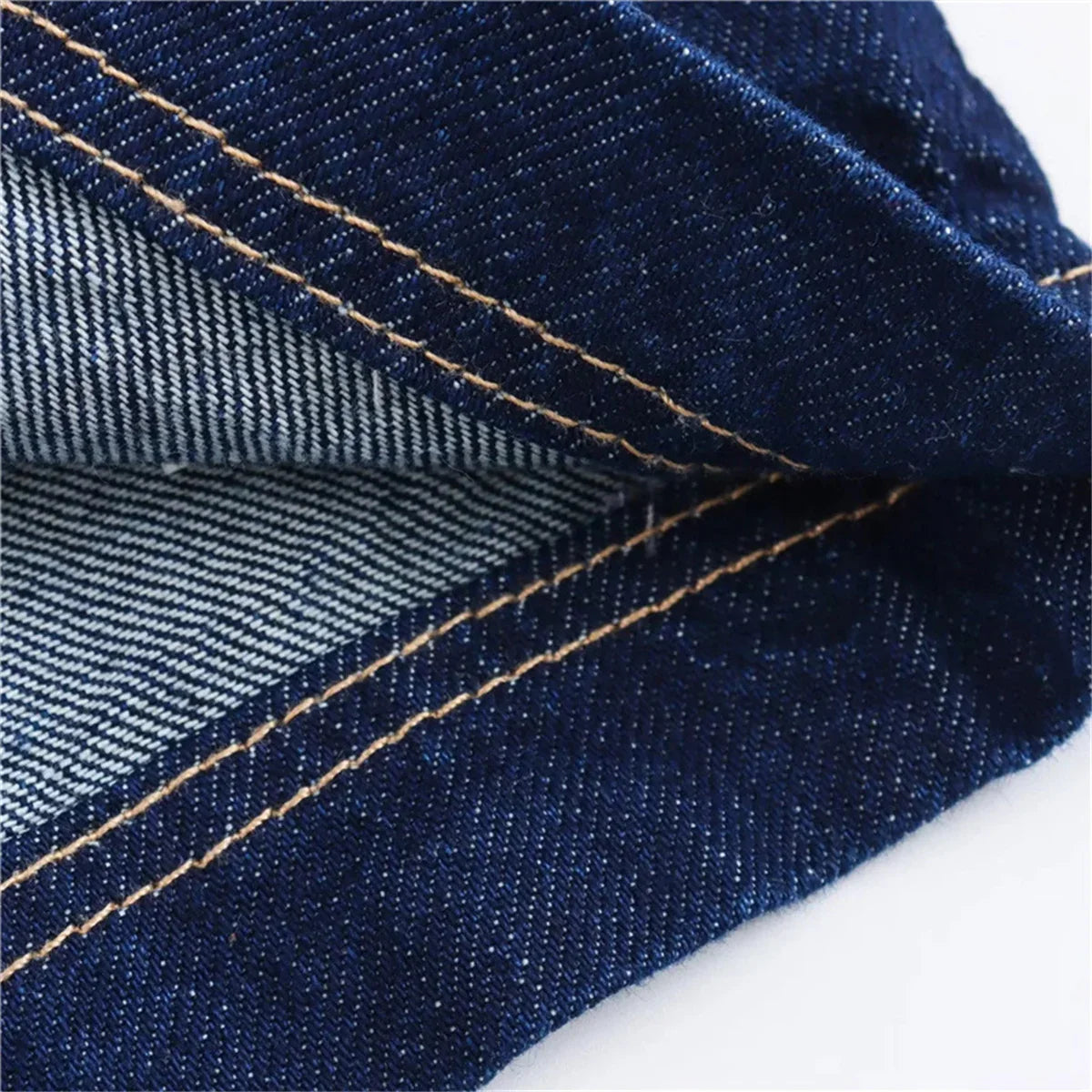 חליפת דנים שני חלקים מכנס חצאית מיני וחולצה בעיטור כיסים - ג'ול