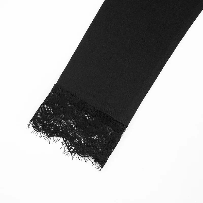 Mini dress with lace trim - MIRAN