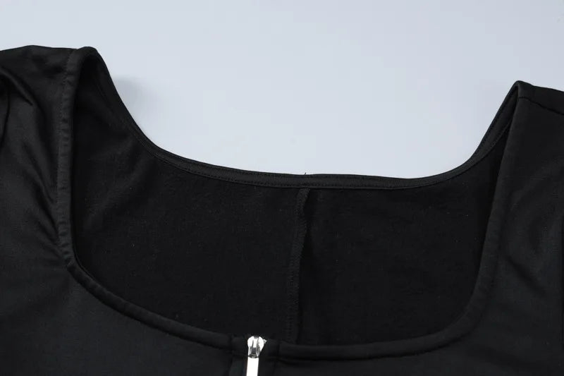 אוברול צמוד מחטב בעיטור רוכסן קדמי - ROSS