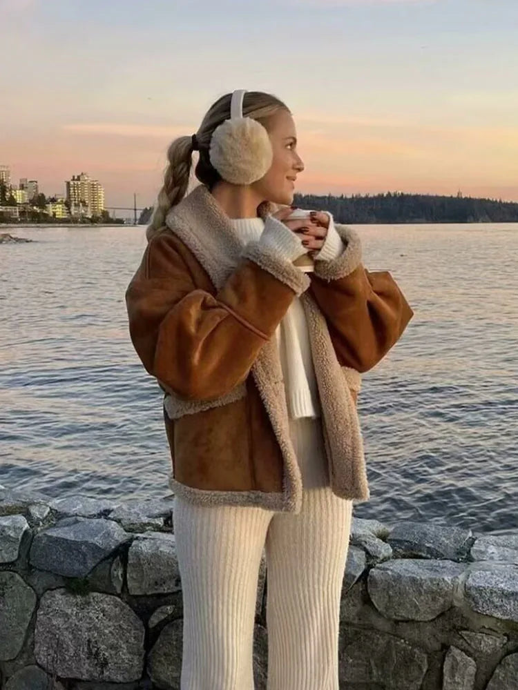 מעיל זמש פרווה פנימית - ברנדון