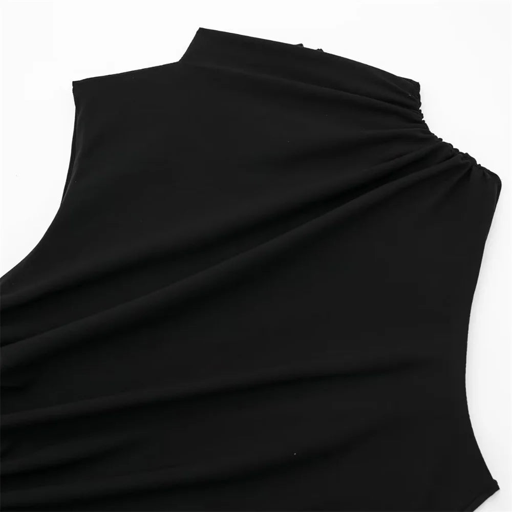 שמלת מקסי אלגנטית צמודה בעיצוב כיווצים - לוזיאנה