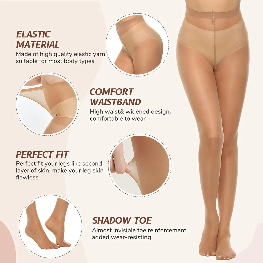 Package of extra stretch tights in various shades 20 dinars