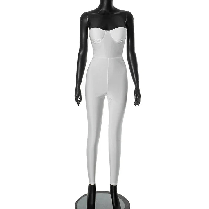 Shiny, shapely strapless jumpsuit - Lorelai