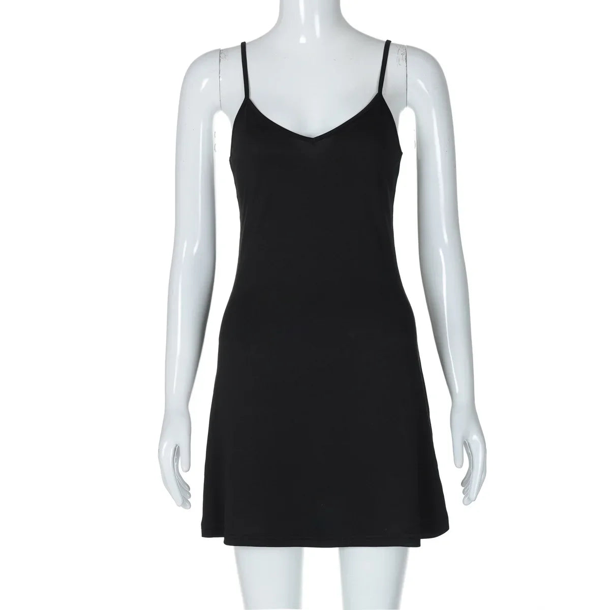 שמלת מיני שיפון מנומרת בעיצוב תחתית אטומה - LEO