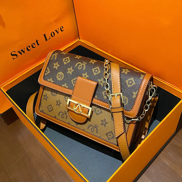 Bag with faux leather design