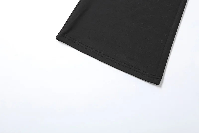 אוברול בד מחטב בעיצוב רשת וכתפיים חשופות מכנסי פדלפון - מאיילין